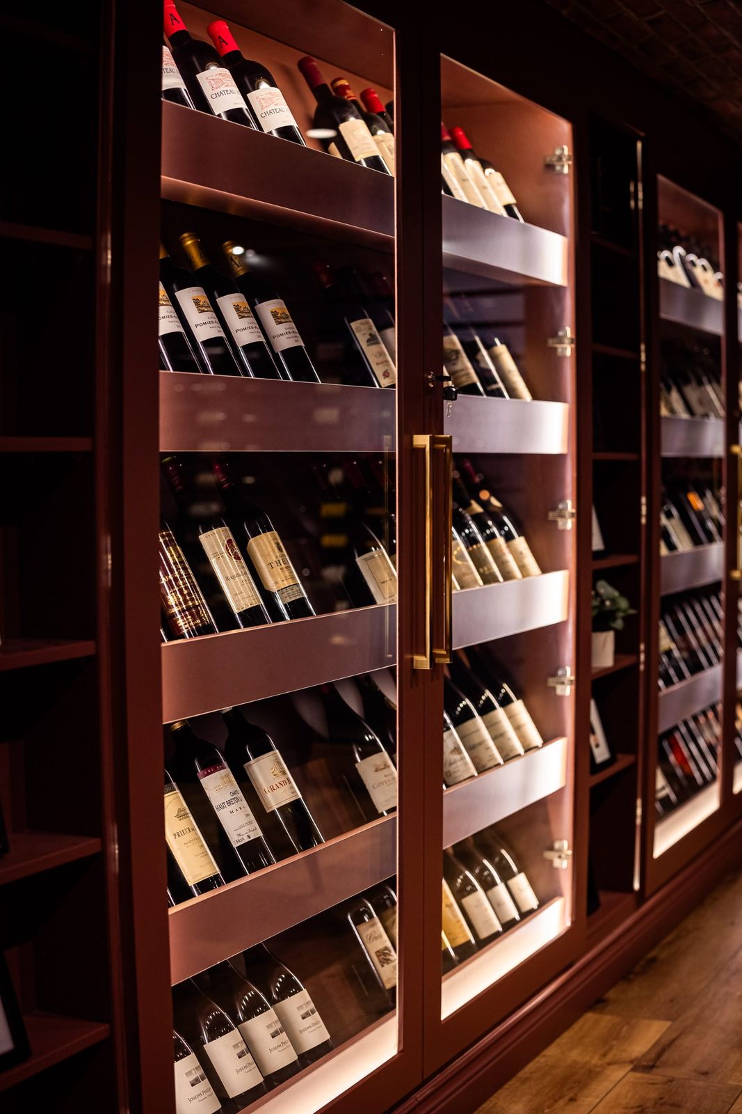 Wine cellar at Ce Soir Brasserie + Bar